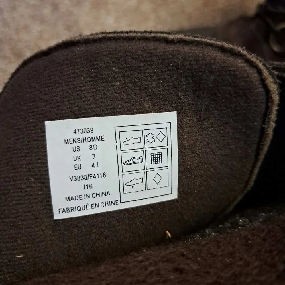 Lands' End Men's brown tall winter duck boots US 8
